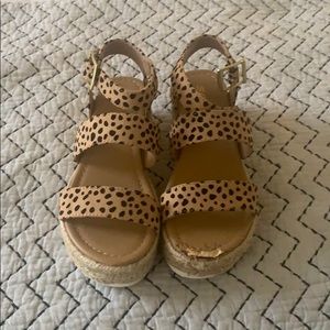 cheetah print soda sandals